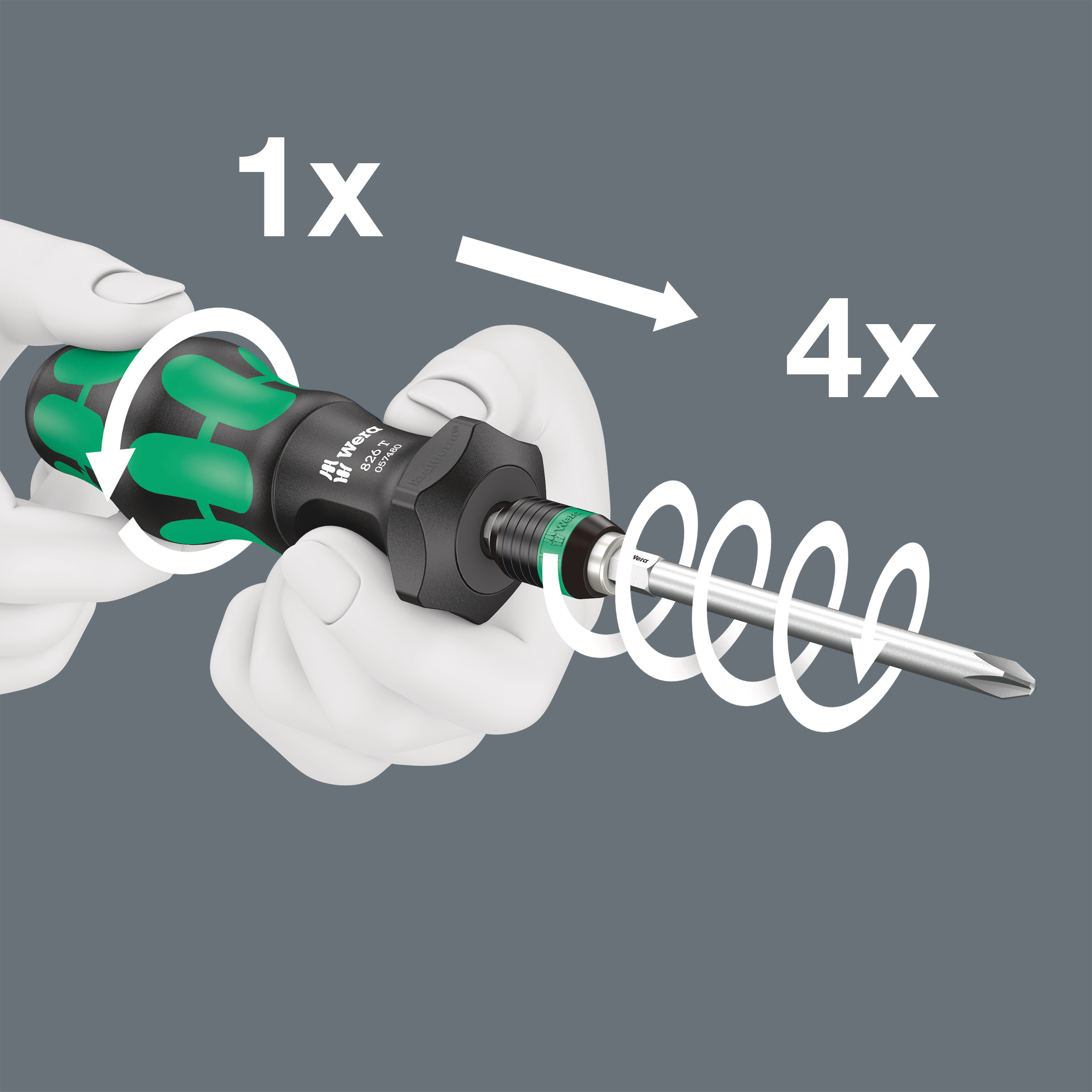 Bitsskruvmejselsats Kraftform Kompakt Turbo 1 Wera – bild 3
