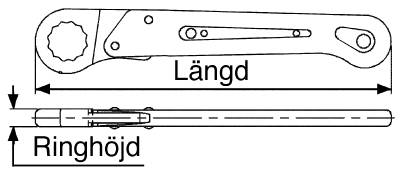 Öppningsbar ringspärrnyckel Teng Tools 600813 / 600832 – bild 2