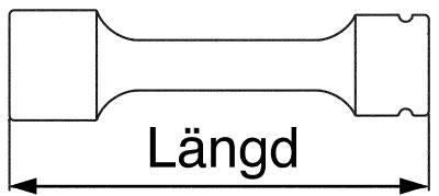 Krafthylsa förlängd. Med 1" fyrkantsfäste. Teng Tools 910732 – bild 2
