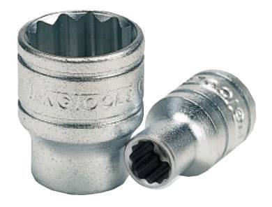 Hylsa. Med 1/4" fyrkantsfäste. Teng Tools M14050412-C / M14051312-C