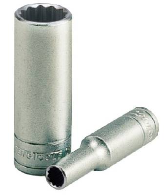Hylsa. Med 1/4" fyrkantsfäste. Teng Tools M14060612-C / M14061312-C
