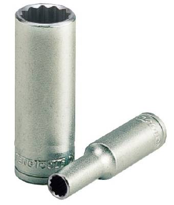 Hylsa. Med 1/4" fyrkantsfäste. Teng Tools M14020612-C / M14021612-C