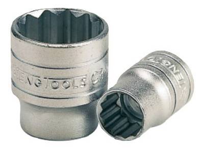 Hylsa. Med 3/8" fyrkantsfäste. Teng Tools M38050812-C / M38052212-C