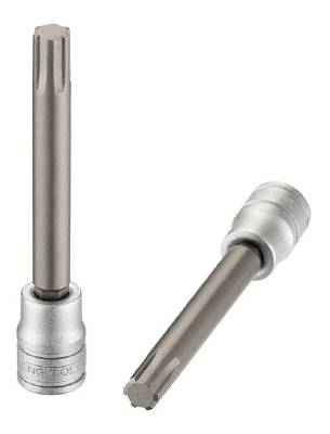 Lång RIBE-bitshylsa Fyrkantsfäste 0.375inch . Teng Tools M382704, CM382710-C