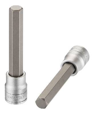 Lång insexbitshylsa. Fyrkantsfäste 3/8”. Teng Tools M382503-C/M382512-C