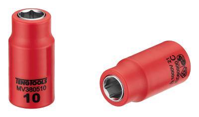Hylsa. Med 3/8'' fyrkantsfäste. Teng Tools M380506/M380520 1000 V