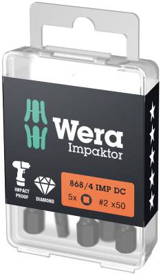Bitspaket 868/4 IMP DC 4-kant Wera