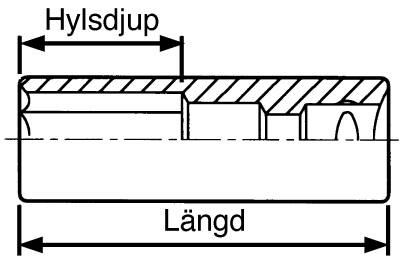 Krafthylsa. Med 3/8" fyrkantsfäste. Teng Tools 980608-C / 980619-C – bild 2