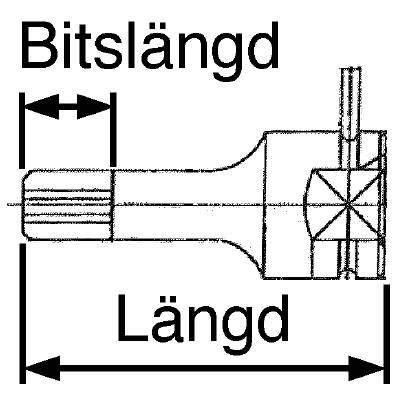 Krafthylsbits för TX-spår med 1/2" fyrkantsfäste. Teng Tools 921207TX-C / 921270TX-C – bild 2