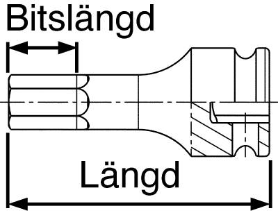 Kraftinsexhylsa - 3/8" fyrkantsfäste. Teng Tools 981504-C / 981512-C – bild 2