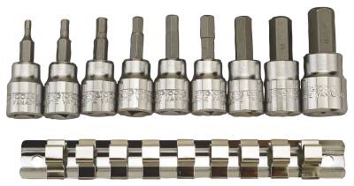 Insexhylssats. Med 3/8" fyrkantsfäste. Teng Tools M3812 / M3811