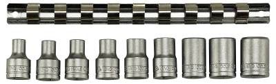 TX-hylsor i sats. Med 1/2" fyrkantsfäste. Teng Tools M1210