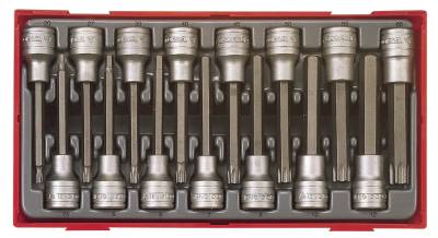 15 delars TX-insexhyls-sats. Med 1/2'' fyrkantsfäste Teng Tools TTTXH15