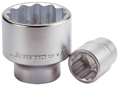 Hylsa. Med 3/4" fyrkantsfäste. Teng Tools M340124-C / M340164-C