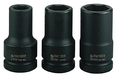 Krafthylsa. Med 1" fyrkantsfäste. Teng Tools 910624 / 910636
