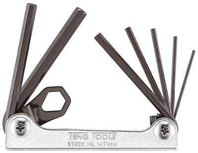Sexkantnycklar i sats Teng Tools 1471MM - 1471MMA