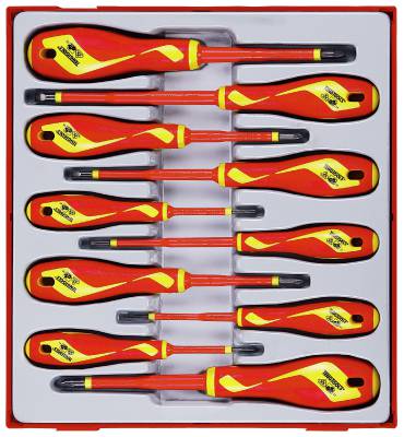 10 delars Skruvmejselsats för 1000 V Teng Tools TTDV910N