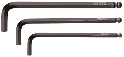 Sexkantnyckel med klotformat huvud. Tumstorlekar. Teng Tools 3901025BL-390112BL