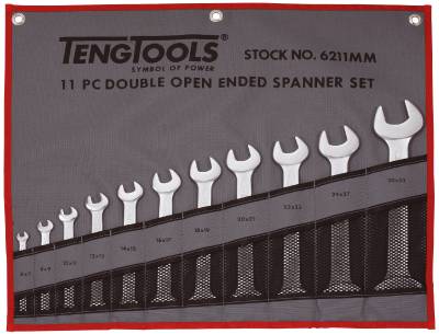 Fasta skruvnycklar i sats Teng Tools 6211MM