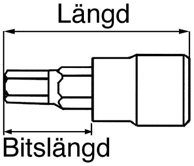 Lång insexhylsa. Med 1/2" fyrkantsfäste. Teng Tools M122506A-C / M122510L-C – bild 7