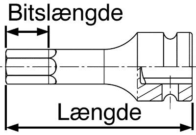 Kraftinsexhylsa - 1/2" fyrkantsfäste. Teng Tools 921505-C / 921519-C – bild 2