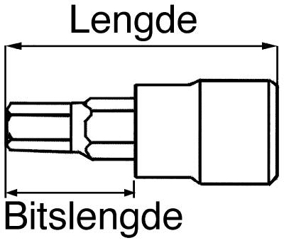 Lång insexhylsa. Med 1/2" fyrkantsfäste. Teng Tools M122506A-C / M122510L-C – bild 4