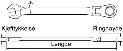 Ledbar U-ringspärrnyckel Teng Tools 6005RF – bild 4