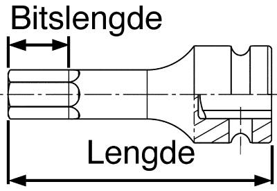 Kraftinsexhylsa - 1/2" fyrkantsfäste. Teng Tools 921505-C / 921519-C – bild 4