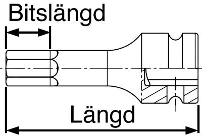 Kraftinsexhylsa - 1/2" fyrkantsfäste. Teng Tools 921505-C / 921519-C – bild 6