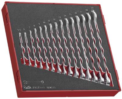 15 delars U-ringnyckelsats. Teng Tools TED6515 – bild 2