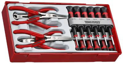 16 delars Finmekanikermejslar och tänger i sats Teng Tools TTMI16 – bild 2