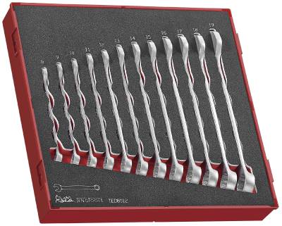 12 delars U-ringnyckelsats. Teng Tools TED8012 – bild 2