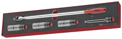 5 delars Hjulmutterhylssats. Teng Tools TEXW05 – bild 2