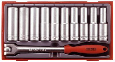 11 delars Hylssats med 1/2''-fyrkantsfäste Teng Tools TT1211 – bild 1