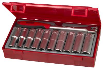 11 delars Hylssats med 1/2''-fyrkantsfäste Teng Tools TT1211 – bild 2