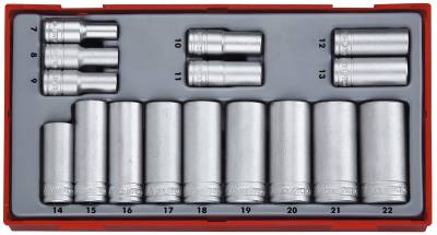 16 delars Hylssats med 3/8'' fyrkantsfäste Teng Tools TT3816 – bild 1