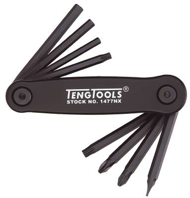 Sexkantnycklar / TX-nycklar / Skruvmejsel sats Teng Tools 1477NX