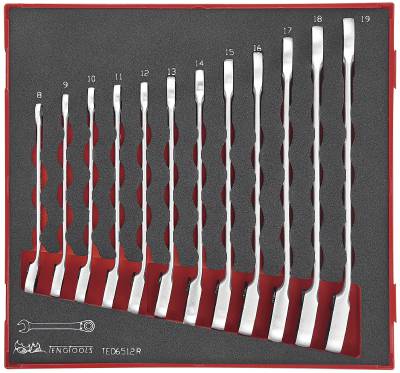12 delars U-ringspärrnyckelsats. Teng Tools TED6512R – bild 1