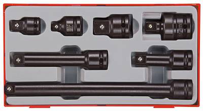 13 delars Krafthylsverktygssats med 1/2" fyrkantsfäste Teng Tools TT9207A