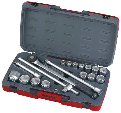 Hylsnyckelsats. Med 3/4" fyrkantsfäste. Teng Tools T3418-6