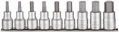 Insexhylssats. Med 1/2" fyrkantsfäste. Teng Tools M1209AF
