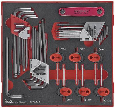 42 delars TX- och sexkantnyckelsats. Teng Tools TEDHT42 – bild 1