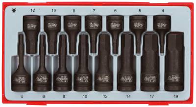 15 delars Krafthylsbitssats (insex) för inv. sexkanthål Teng Tools TT9015HX – bild 1