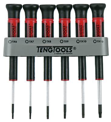 Finmekanikermejselsats för TX-spår Teng Tools MDM706TX
