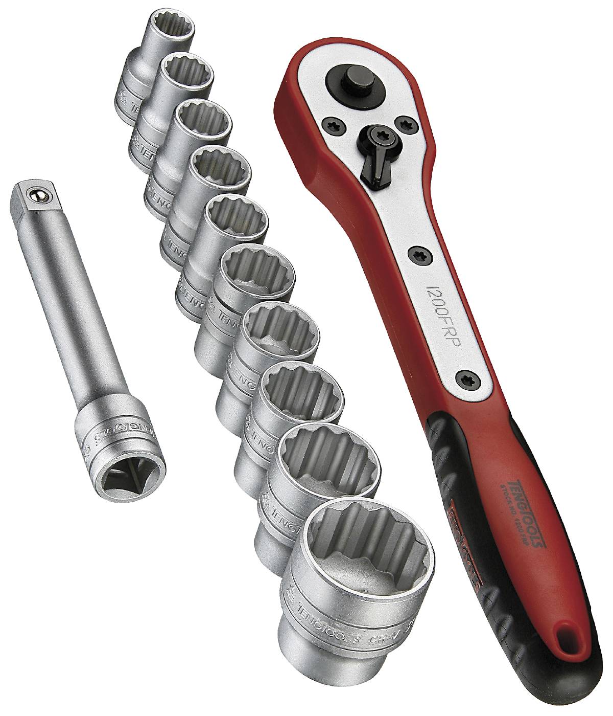 Hylsnyckelsats med 1/4'' fyrkantsfäste Teng Tools M1413N1 – bild 3